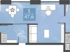 Схема квартиры в проекте "Лофт-квартал Aerolofts (Аэролофтс)"- #1645651714