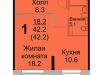 Схема квартиры в проекте "Реал-парк"- #347493444