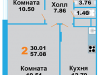 Схема квартиры в проекте "Лидер парк"- #1820907977