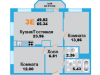 Схема квартиры в проекте "Лидер парк"- #1585287487