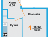 Схема квартиры в проекте "Лидер парк"- #1878733831