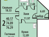 Схема квартиры в проекте "Северное Сияние"- #1633175339